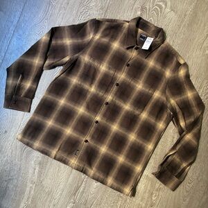 Todd Snyder Relaxed Plaid Overshirt – Brown – Size L